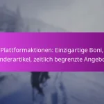 Plattformaktionen: Einzigartige Boni, Sonderartikel, zeitlich begrenzte Angebote