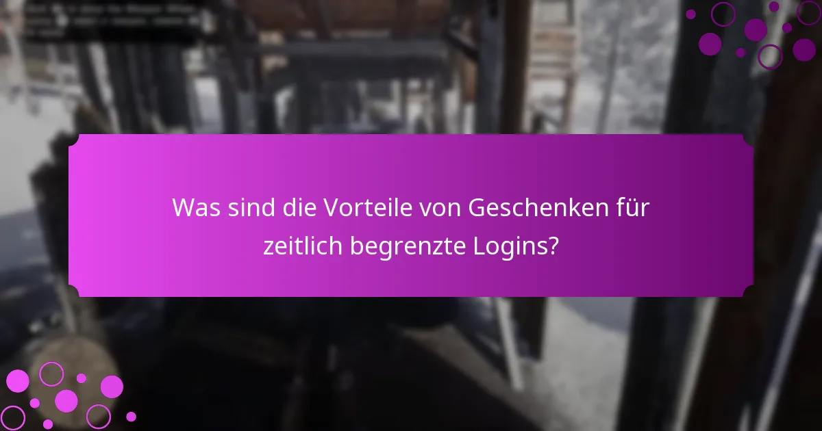 Wann werden Geschenke für zeitlich begrenzte Logins verfügbar?