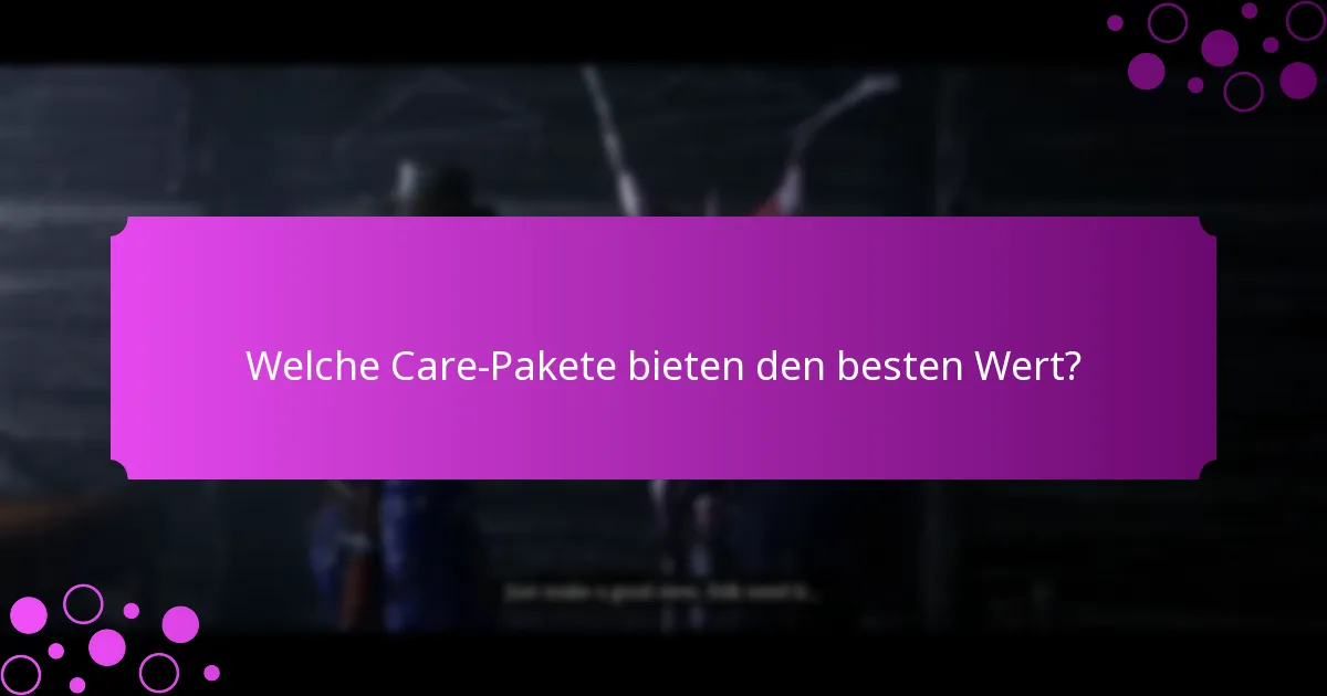 Was sind die aktuellen Aktionen im Zusammenhang mit Care-Paketen?
