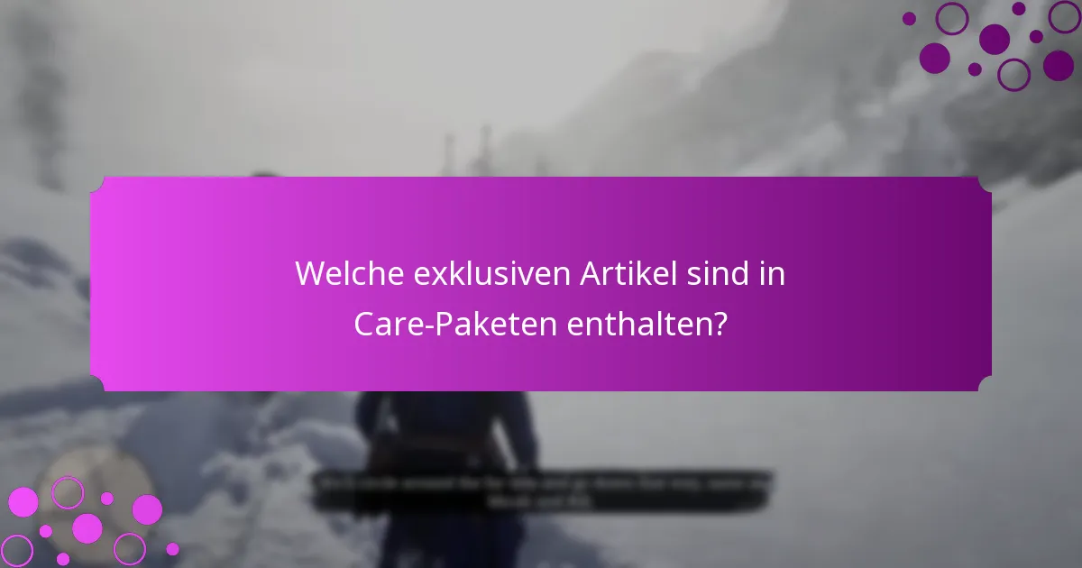Welche speziellen Aktionen sind für Care-Pakete verfügbar?